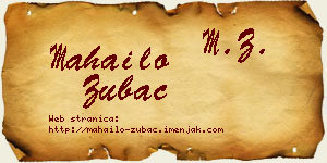 Mahailo Zubac vizit kartica